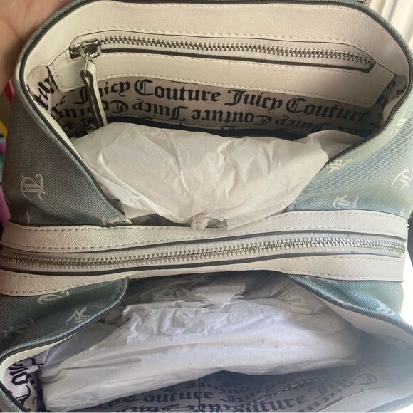 Juicy Couture Backpack - Light Blue and White - Rhinestone Logo - Picture 7 of 8